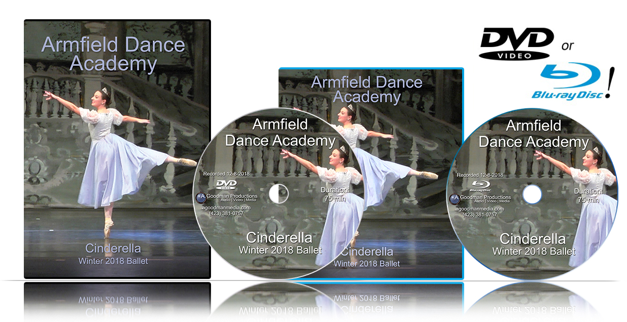 'Armfield Dance Academy 2018 Recital' DVD cover and disc